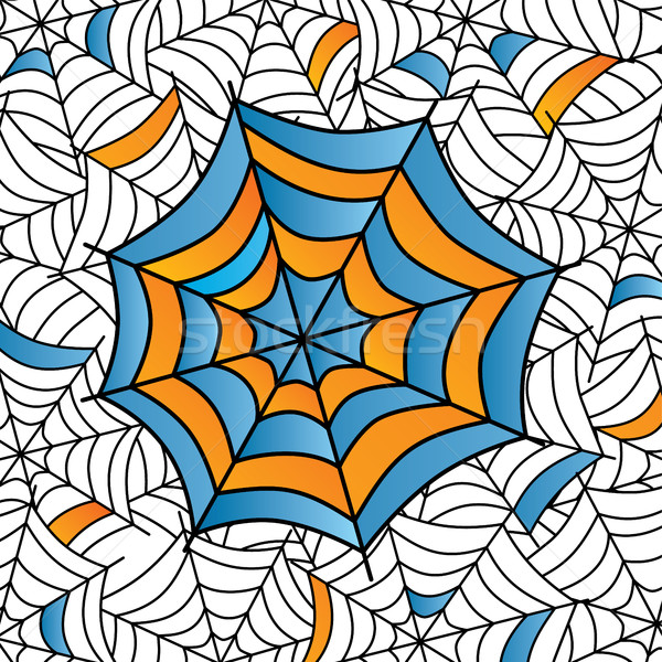 Colorido teia da aranha arte vetor ilustração projeto Foto stock © vector1st