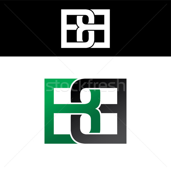 Carta logotipo verde preto projeto ouro Foto stock © vector1st