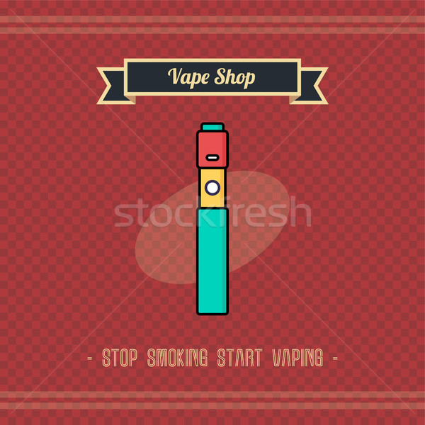 retro vaporizer electric cigarette vapor mod - vape life Stock photo © vector1st
