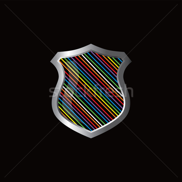 Rainbow scudo protezione vettore arte Foto d'archivio © vector1st