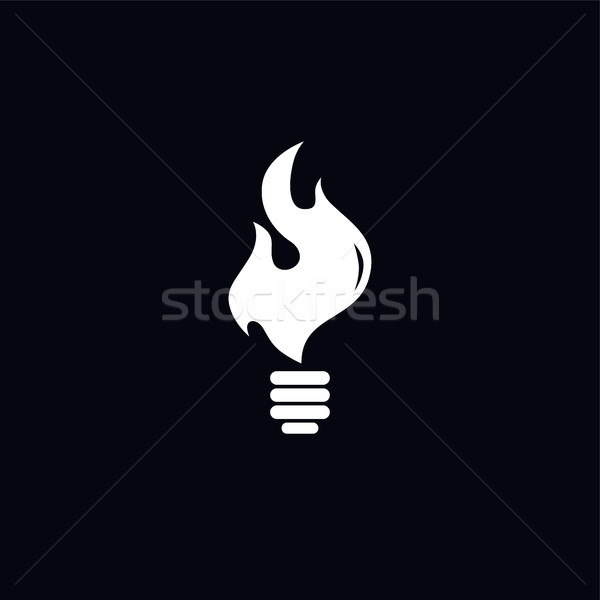 Fuoco caldo lampadina vettore arte illustrazione Foto d'archivio © vector1st