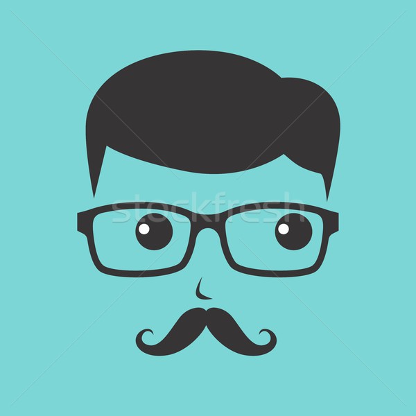 Geek avatar vector grafische kunst Stockfoto © vector1st