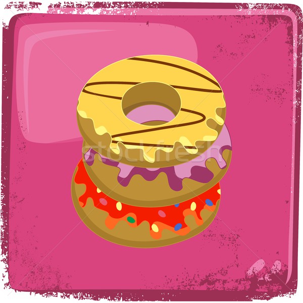 [[stock_photo]]: Alimentaire · boire · donut · graphique · art · restaurant