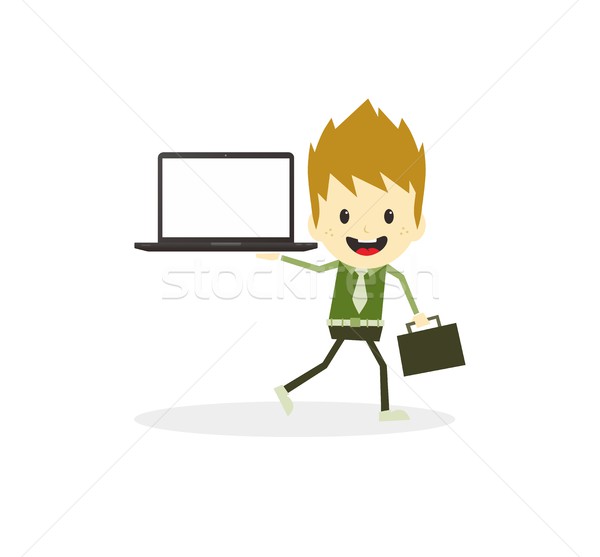 business presentation cartoon character Stock photo © vector1st