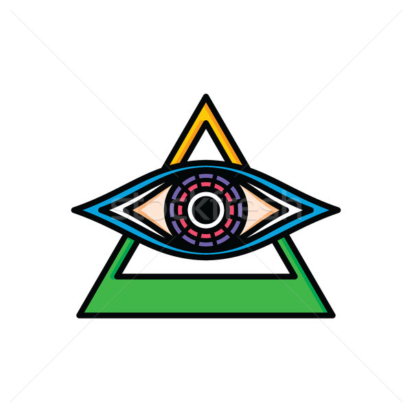 Une oeil signe symbole logo [[stock_photo]] © vector1st
