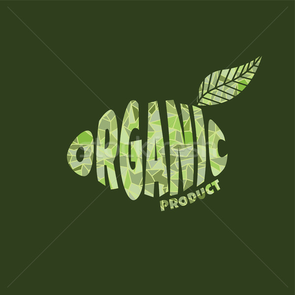 eco friendly natural label organic product sticker logo Stock photo © vector1st