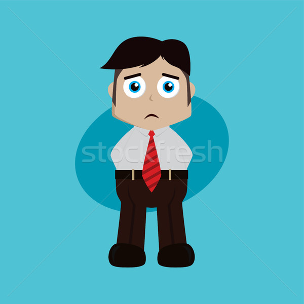 Zakenman manager werk cartoon vector kunst Stockfoto © vector1st