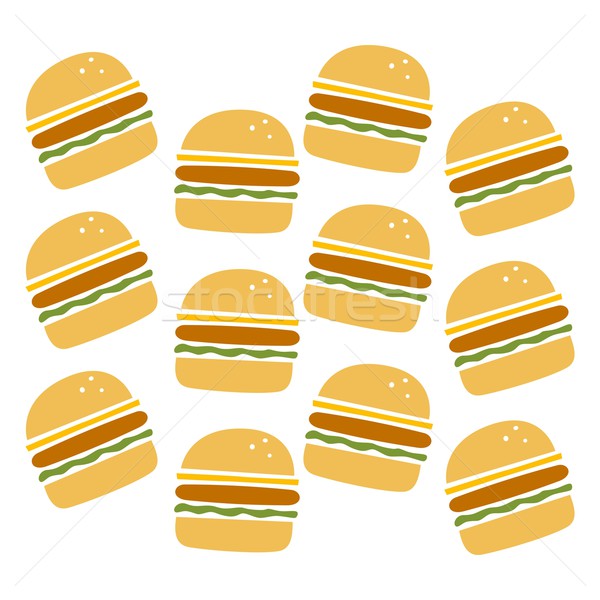 Burger шаблон набор вектора искусства иллюстрация Сток-фото © vector1st