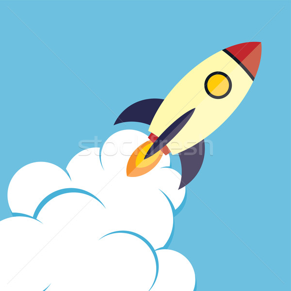 Fusée navire vecteur art illustration [[stock_photo]] © vector1st