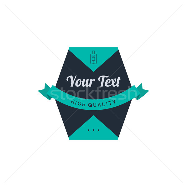 electric cigarette badge label template Stock photo © vector1st