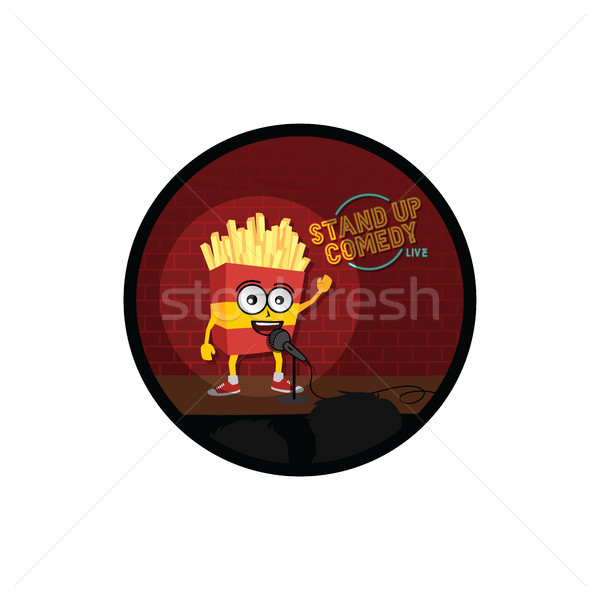 stand up comedy french fries open mic Stock photo © vector1st