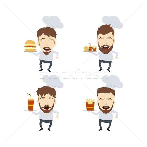 Mestre chef desenho animado vetor arte Foto stock © vector1st