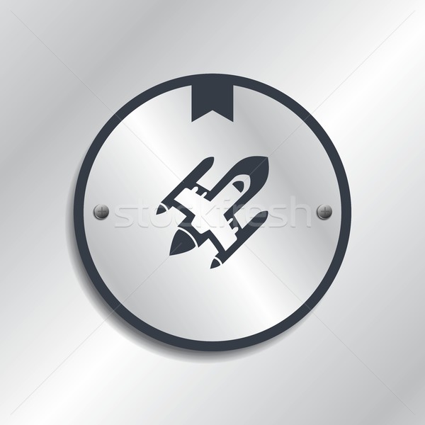 Spazio razzo vettore arte illustrazione segno Foto d'archivio © vector1st