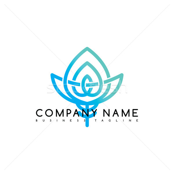 Vector Business emblem blue knot symbol curve looped icon logo logotype Stock photo © vector1st