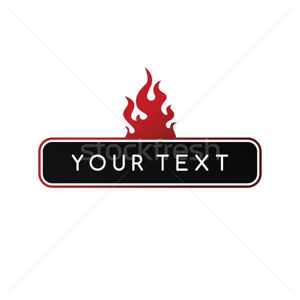 fire button icon web template Stock photo © vector1st