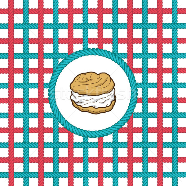 creampuff pastry lasso rope vector Stock photo © vector1st