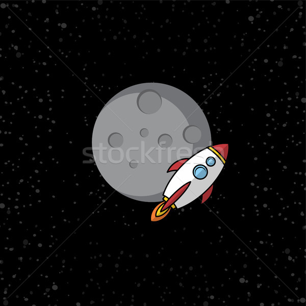 Uzay roket vektör sanat güneş bilim Stok fotoğraf © vector1st