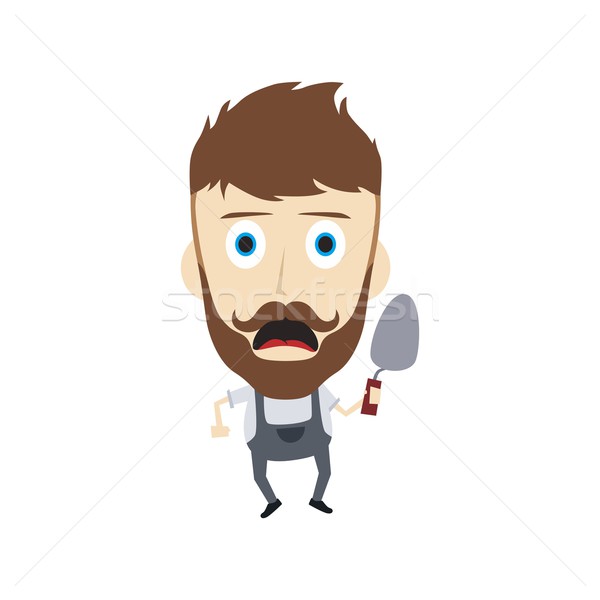 construction worker guy Stock photo © vector1st