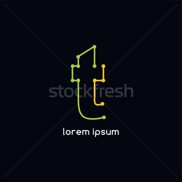 path trace vector outline logotype theme Stock photo © vector1st