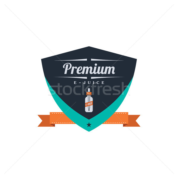 personal vaporizer e-cigarette e-juice liquid label badge Stock photo © vector1st