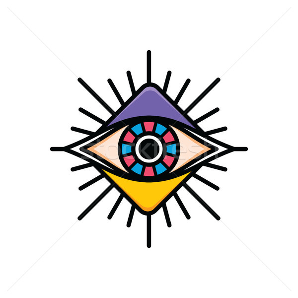 Une oeil signe symbole logo [[stock_photo]] © vector1st