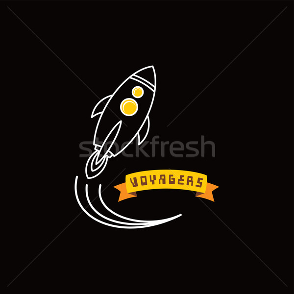 Rakietowe statku wektora sztuki ilustracja Zdjęcia stock © vector1st