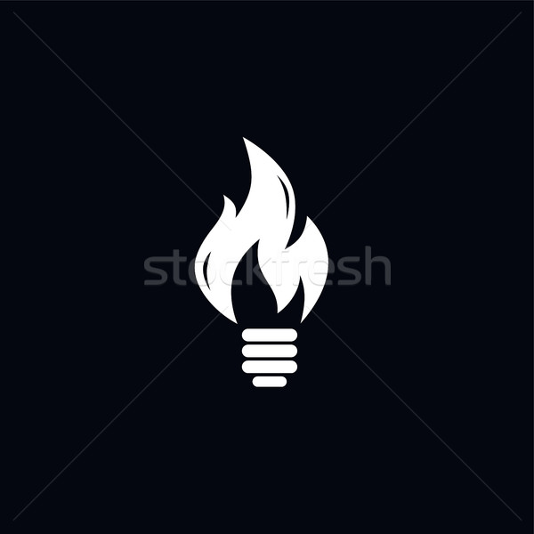 Fuoco caldo lampadina vettore arte illustrazione Foto d'archivio © vector1st