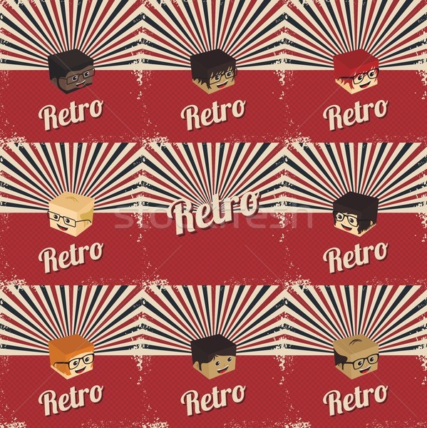 retro cartoon character Stock photo © vector1st