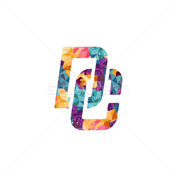 overlap initial letter alphabet sign symbol Stock photo © vector1st