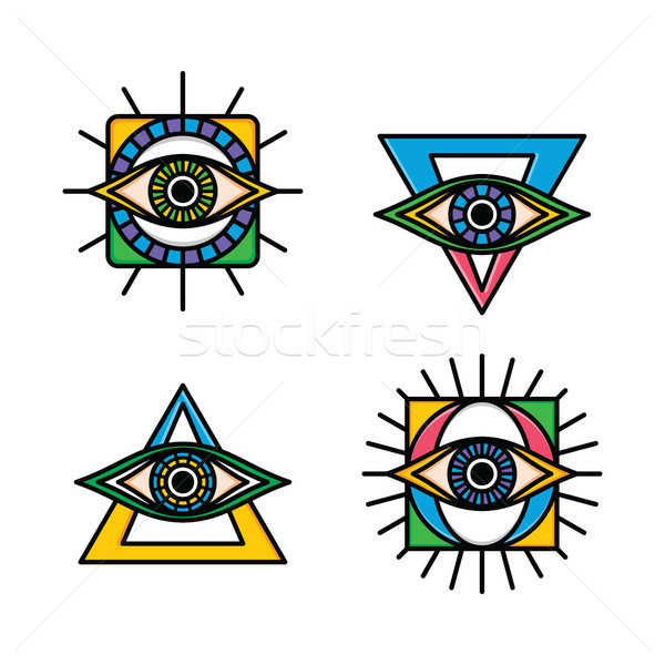 Une oeil signe symbole logo [[stock_photo]] © vector1st