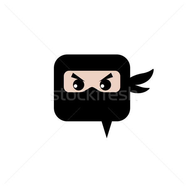 Ninja savaşçı sohbet vektör logo sanat Stok fotoğraf © vector1st
