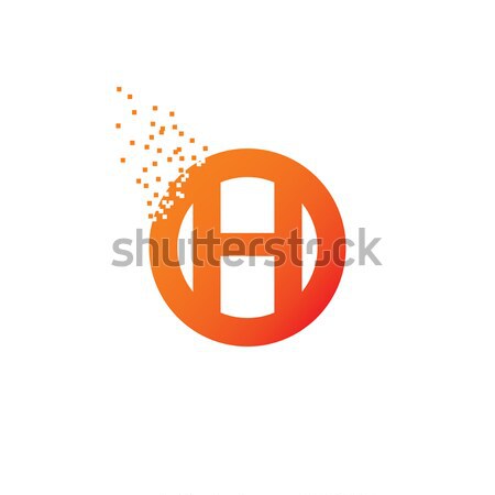 Circle initial letter uppercase logo design template Stock photo © vector1st
