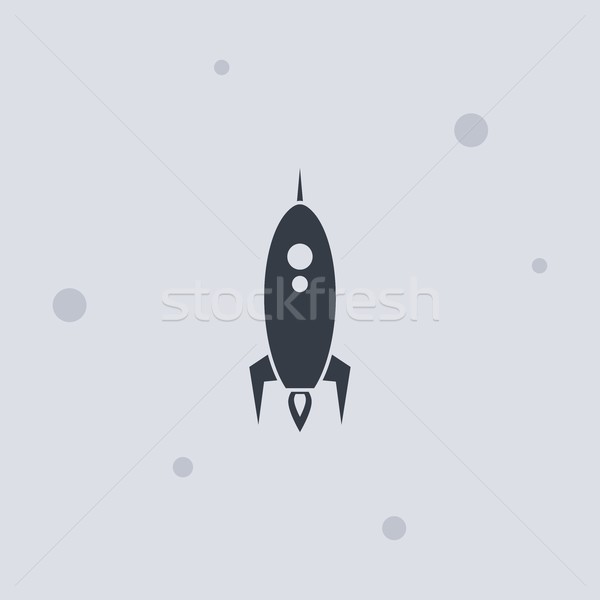 Przestrzeni rakietowe wektora sztuki ilustracja podpisania Zdjęcia stock © vector1st