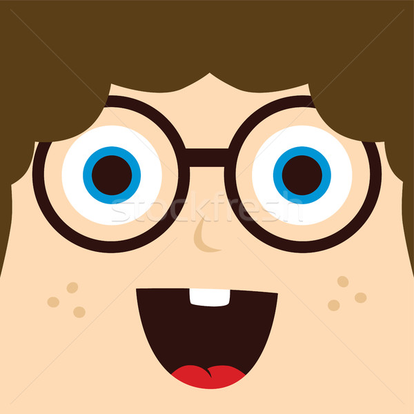 Stock photo: geek cartoon character