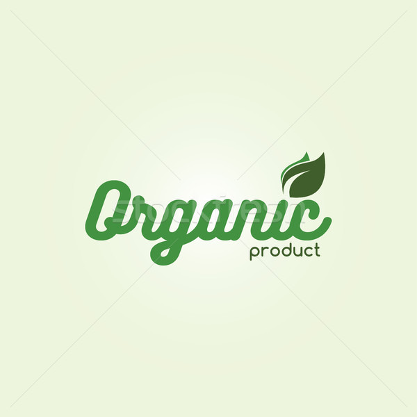 eco friendly natural label organic product sticker logo Stock photo © vector1st