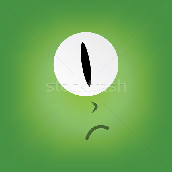 Verde monstruo carácter cara vector arte Foto stock © vector1st