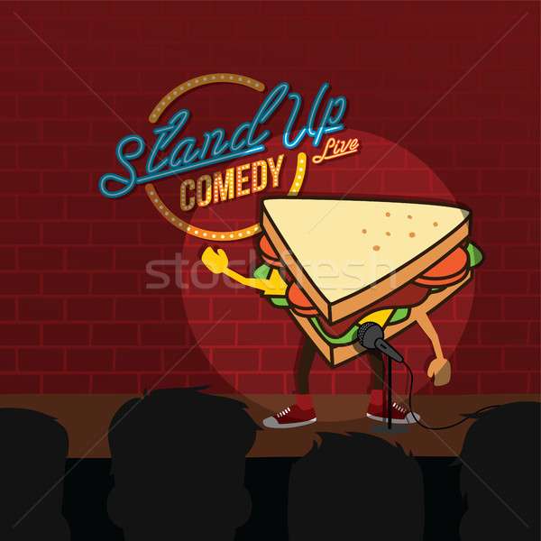 stand up comedy sandwich open mic Stock photo © vector1st