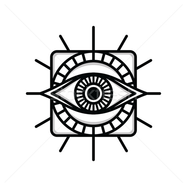 one eye sign symbol logo logotype Stock photo © vector1st