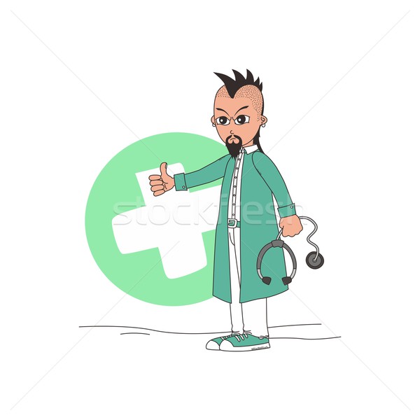 Foto stock: Médico · vector · gráfico · arte · ilustración