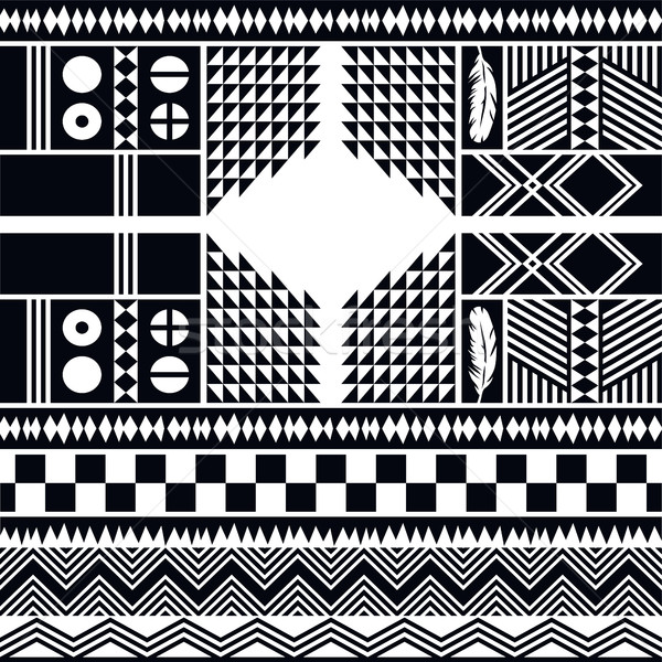 Ureinwohner Muster Tribus Kultur Vektor Kunst Stock foto © vector1st