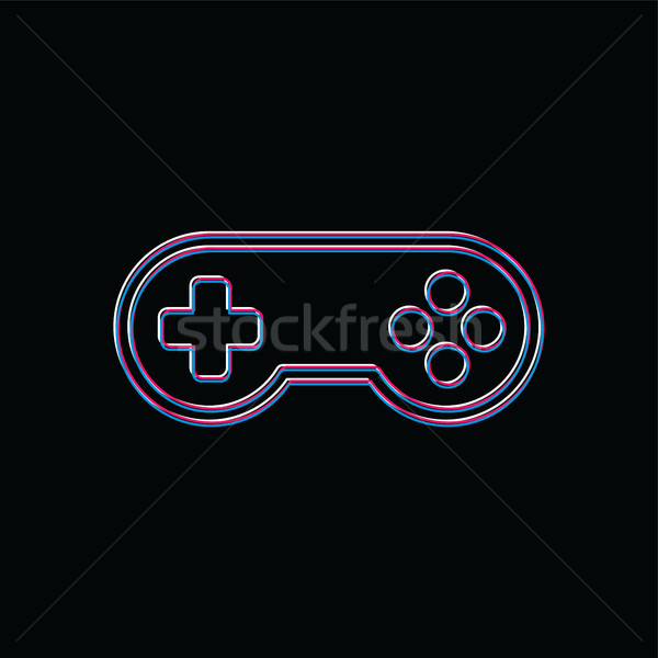 Joystick jogo marca companhia modelo logotipo Foto stock © vector1st