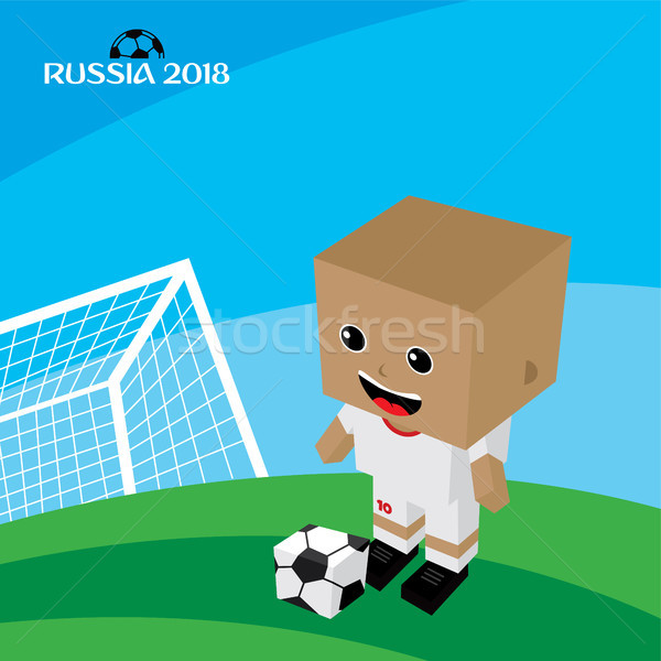 Groep team Rusland voetbaltoernooi vector kunst Stockfoto © vector1st