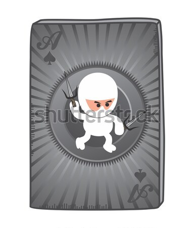 ninja cartoon theme Stock photo © vector1st