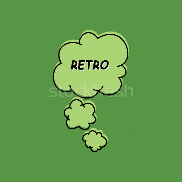Retro balon discurs vector artă ilustrare Imagine de stoc © vector1st
