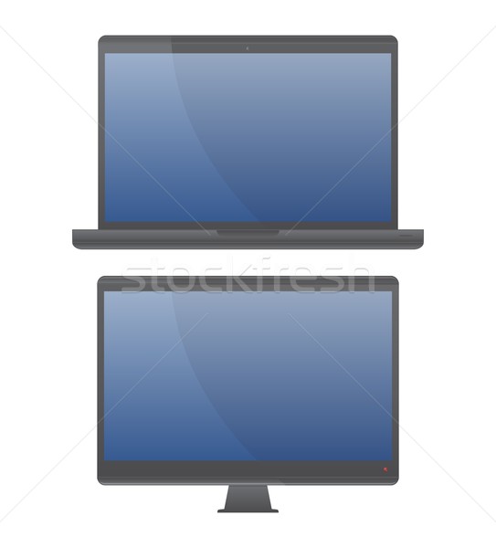 Technologie mobiele computer vector kunst Stockfoto © vector1st
