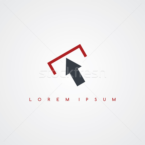 Stock photo: upload arrow icon sign logotype