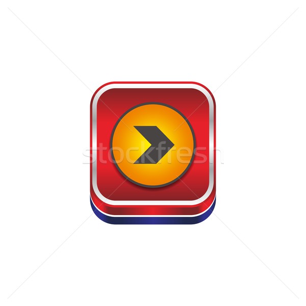 Săgeată icoană buton mass-media vector grafic Imagine de stoc © vector1st