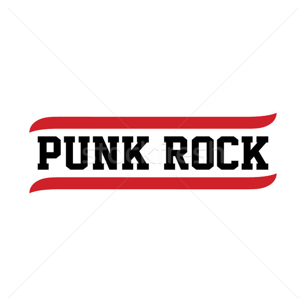 Zwarte Rood tekst punk rock vector Stockfoto © vector1st