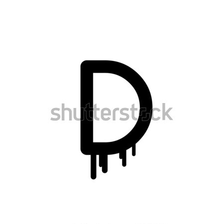 drip liquid initial letter logo logotype theme Stock photo © vector1st