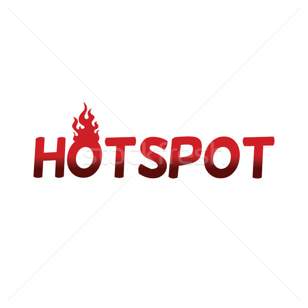 hotspot fire text template web Stock photo © vector1st
